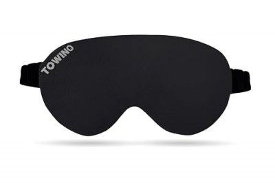 TOWINO® Eye Mask for Sleep Eye Mask Super Smooth And Adjustable Strap- Super Soft & Comfortable for Women & Men (Black)