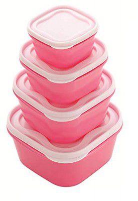 Toxham Plastic Container Set, 4-Pieces - 2400 ml, 1400 ml, 800 ml, 400 ml Plastic Utility Container Multi Color