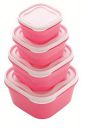 Toxham Plastic Container Set, 4-Pieces - 2400 ml, 1400 ml, 800 ml, 400 ml Plastic Utility Container Multi Color...