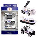 Toy Cloud Free Wheel Die-Cast Metal Ambulance Vehicle | Set of 3...