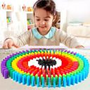 Toy Imagine 120 pcs Colorful Wooden Domino Block Set Toy for Kids Educational Dominoes and Fun Learning Activity Game Play (12 Colors)...