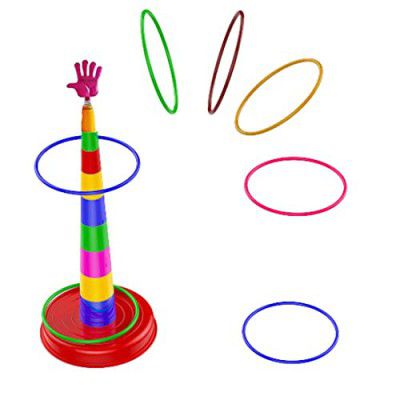 Toy Imagine 2 in 1 Plastic Ring Throw Game for Kids Fun Indoor/Outdoor Learning Activity | Ring toss Games for Baby Multi-Colored | Round Stacking Rings | Best Birthday Gift for Kids. (Age 3 - 8)....