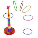Toy Imagine 2 in 1 Plastic Ring Throw Game for Kids Fun Indoor/Outdoor Learning Activity | Ring toss Games for Baby Multi-Colored | Round Stacking Rings | Best Birthday Gift for Kids. (Age 3 - 8).......