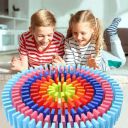 Toy Imagine™ 360 pcs Colorful Wooden Domino Block Set for Kids Educational and Learning Activity Game Play...