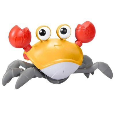 Toy Imagine Crawling Crab Baby Toy – Smart Sensor Musical Tummy Time with Led Lights | USB Rechargeable Crawling Toy
