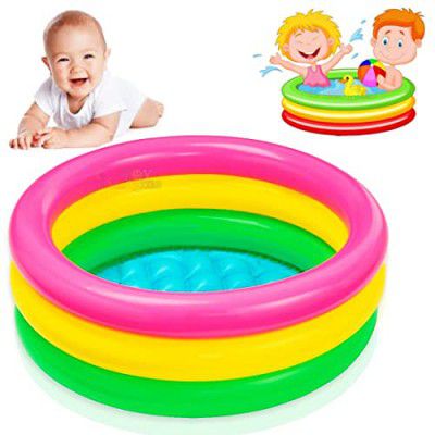 Toy Imagine™ Swimming Pool for Kids Small Size for 0 to 2 Years 2 Feet | Inflatable Swimming Round Ring Baby Bathing Tubs for Kids | Home Swimming Pool for Kids & Backyard, Garden.