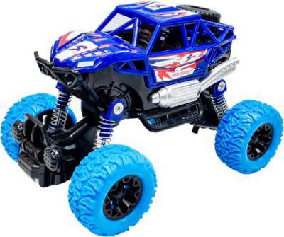 Toy Shack Toyshack Pull Back Rock Crawler Off Road Truck Die Cast Vehicle with Rubber Wheels for Kids (Blue)