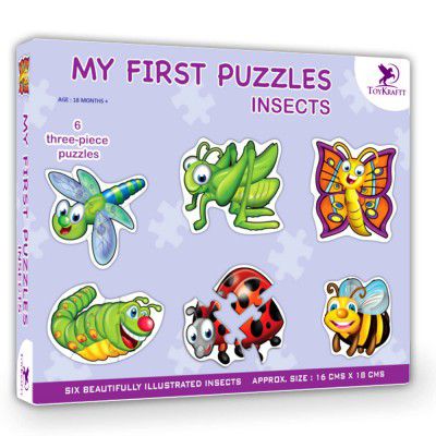 Toykraft 2 & 3 Toddler Puzzles (Insects)