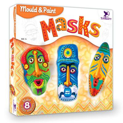 ToyKraft: Fridge Magnet Mould & Paint, Craft Kit for Kids, Learning Activity Games, DIY Toys, DIY Craft Kit, Kids Activity for 7 Years & Above - Masks