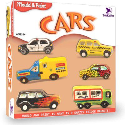ToyKraft: Mould & Paint Cars, Art and Craft Kit for Kids, Learning Activity Games, DIY Toys, DIY Craft Kit, Kids Activity for 5 Years & Above