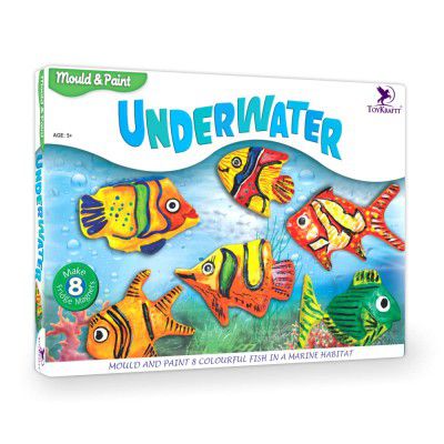 ToyKraft: Mould & Paint Under Water, Craft Kit for Kids, Learning Activity Games, DIY Toys, DIY Arts and Crafts Kit, Kids Activity for 5 Years & Above (Pack of 1)