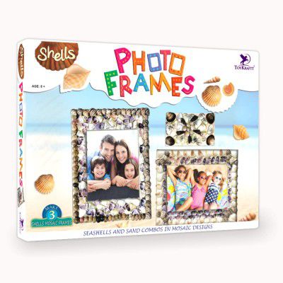ToyKraft - Shell Photo Frames, Craft Kit for Kids, Learning Activity Games, DIY Toys, DIY Craft Kit, Kids Activity for 7 Years & Above, Toys for 8+ Years Girls Boys