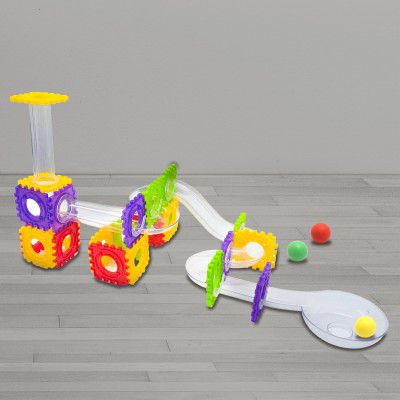 ToyMagic 110 Pcs Magnetic Tiles Marble Run Building Set for Kids