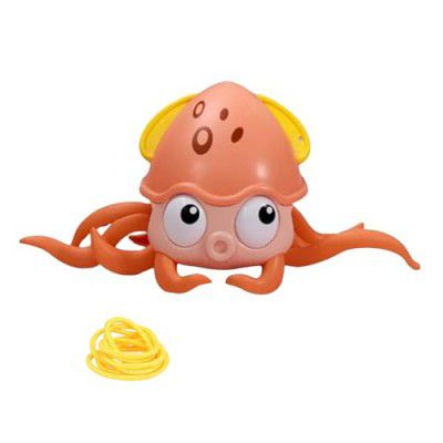 ToyMagic 2 in 1 Pull Along & Bath Toy | Swimming Octopus with String Attached