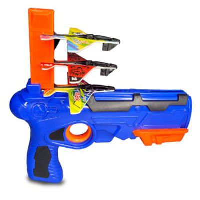 ToyMagic Airplane Launcher Gun with 4 Foam Planes|Indoor & Outdoor Catapult Toy Gun