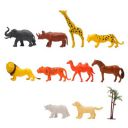ToyMagic Animal Set 12Pcs - Wild Animal Figures (10 pcs) with Accessories...