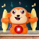 ToyMagic Dancing Monkey|Voice & Touch Sensor with Musical Light & Sound Effect|AAA Battery Operated|Birthday Gift...