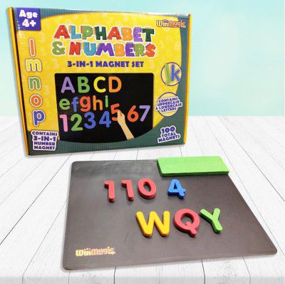 ToyMagic Magnetic Puzzles Alphabet & Numbers 82 Pcs – 52 Letters + 30 Number