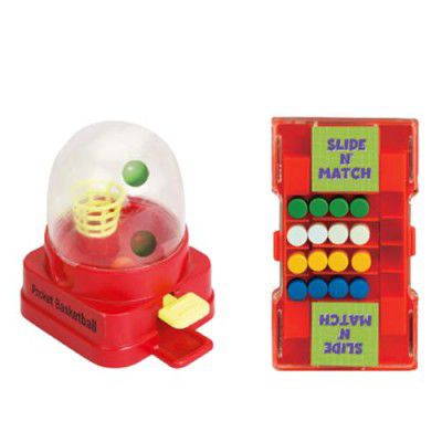 ToyMagic Mini Basketball and Slide N' Match Game Combo Pack|Travel Game|Impulse Toy|Pocket Game for Family|Indoor Outdoor Toy|Best Birthday & Return Gift for Kids 3 Years+|Made in India|BIS Approv