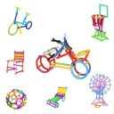 ToyMagic Multicolored Building Stick Kit 160 Pieces...