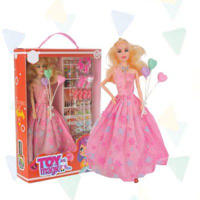 ToyMagic Nail Art Studio Doll | Creative Nail Salon Playset with Stylish Doll, Painted Nails, Stickers & Accessories | Fun Roleplay |Inspires Imagination & Creativity in Young Artists