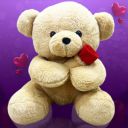 ToyMagic Teddy Bear with Rose - 55 cm...