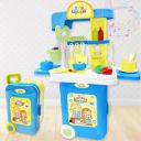 ToyMagic Trolly Kitchen Set for Kids|Portable Pretend Play Toys for Kids with Suitcase |Kitchen Set Toy with Light & Sound Battery Operated |Role Play Cooking Kitchen Set Kids Toys for 3+ Year Girls...