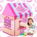 ToyMagic Waffle Lane Kids Play Theme Foldable Tent House for 2 3 5 6 to 8 Years Old Girls Boys...