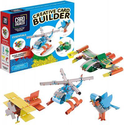 Toys Bhoomi 3D Model Building Blocks Kit Paper Card Art Craft STEM Game Cardboard Construction Figures Preschool Art Toys DIY Family Crafts Kit Creative by Connecting The Cards by Clips