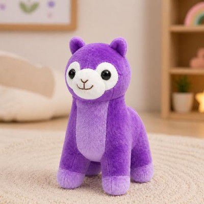 Toyshine 18cm Rainbow Alpaca Soft Toy for Kids | Cute Plush Llama Stuffed Animal | Ultra Soft & Colorful Cuddly Toy for Boys & Girls | Nursery & Gift Plush - C