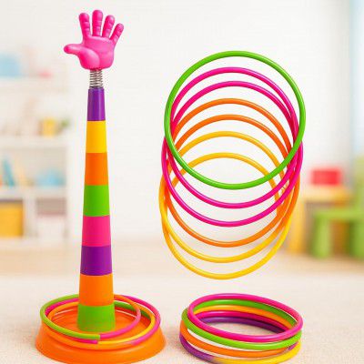 Toyshine 2 in 1 Ring Toss Game | Indoor Outdoor Fun Learning Activity Toy