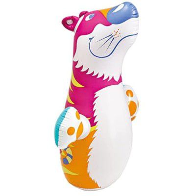 Toyshine Inflatable Hit Me Bop Bag Boxing Wrestling Toy for Kids|Sports Indoor Activity Push Game Kids Toy-Tiger | Yellow