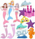 Toyshine Pack of 13 Mermaid Princess Castle Colorful Erasers for Children Party Favors, School Supplies...