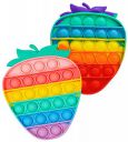 Toyshine Pack of 2 - Light Strawberry and Dark Strawberry- Fidget Popping Sounds Toy, BPA Free Silicone, Push Bubbles Toy for Autism Stress Reliever, Sensory Toy Pop It Toy...