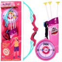Toyshine Plastic Archer Bow and Arrow Set with Quiver and 3 Suction Arrows and Target (Pink, Big Size)...
