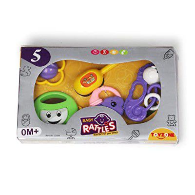 Toyzone Baby Rattles | Colorful Rattles for Little Babies | Cute Toys for Toddlers |Sound Toy | Attractive Rattle for New Born (Toyzone 3 Pcs. Baby Rattles-12535)