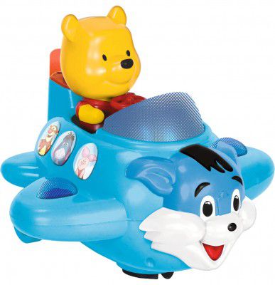 Toyzone Bear in Plane Bump N Go-21063 | Electronic Toy | Bump-n-Go Movement | Battery Operated Toy | Light & Music | Bump N go Action | Plane Toy for Kids | for Kids Age 12+ Months