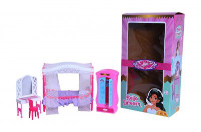Toyzone Bella Dream Doll House-45960 | Barbie Doll House | Role Play Set | Doll House with Furniture| Doll House Play Set for Kids | for Age Upto 3+
