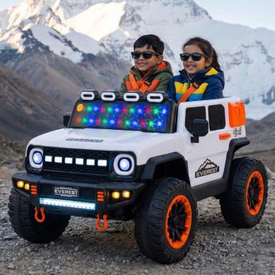 Toyzone Everest Electric Jeep (White) | 12V Rechargeable Ride on with 4.5Ah Battery 