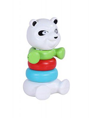 Toyzone Panda Ringtoss-61380 | Plastic Ringtoss Stacking Ring Throw Game for Toddlers,Indoor/Outdoor Activity|Multi-Colored Durable Plastic Rings|Learning Activity for Kids