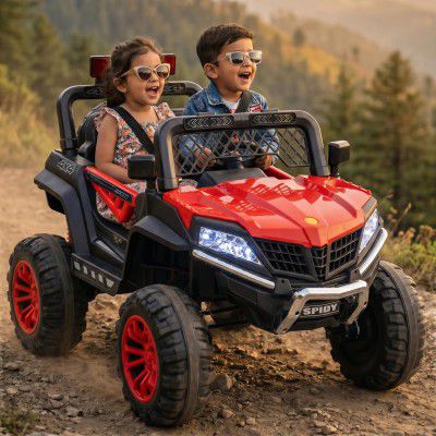 Toyzone Spidy Electric Jeep (Red) | 12V Rechargeable Ride on with 8Ah Battery 