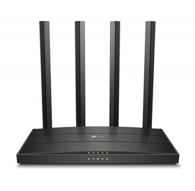 TP-Link Archer AC1200 Archer C6 Wi-Fi Speed Up to 867 Mbps/5 GHz + 400Mbps/2.4 GHz, MU-MIMO, Dual Band, WiFi Coverage with Access Point Mode, Black