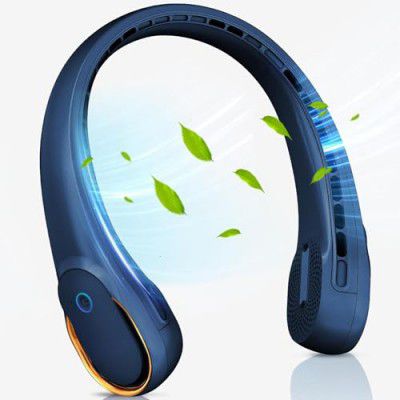 TP-PLUS SG9 Portable Rechargeable Neck Fan 20Hrs Play 9000mah USB Charging Battery Bladeless Neck Fan Smart Mini Hand Free 3 High Speed Fan Low Noise 360° Cooling FAN