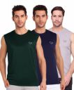 TQH Solid Men Round Neck Sleeveless T-Shirt - Pack of 3...
