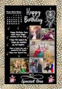 TradeForhome Happy Birthday Frame, photo frame, Customised Photo Frame (Size 12x8 Inches, 6 photos) | Black color | Synthatic Wood...