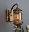 Homesake Traditional Copper Metal and Glass Wall Sconces...