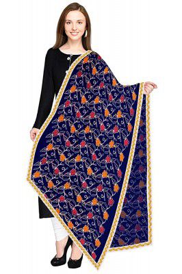 Traditional Embroidered Chiffon Dupatta for Women