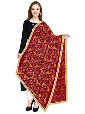 Traditional Embroidered Chiffon Dupatta for Women