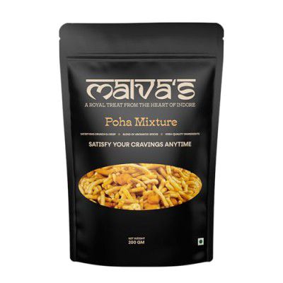 Traditional Indian Snacks | Poha Mixture - No Added Preservatives, Healthy & Crunchy | Roasted Namkeen | 200g