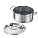 Tramontina Fusao Healthy Triply Ceramic 24cm/4.8L Casserole EX+ with SS 304 Lid | Stock Pot | Biryani Pot | Induction Friendly | Stay Cool Handle I 10 Year Warranty* by Brand...